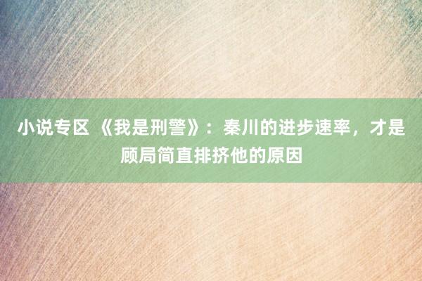 小说专区 《我是刑警》：秦川的进步速率，才是顾局简直排挤他的原因