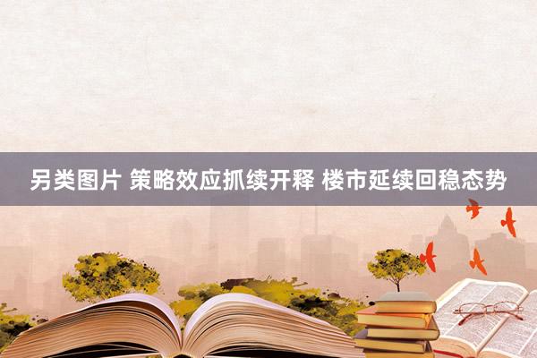另类图片 策略效应抓续开释 楼市延续回稳态势