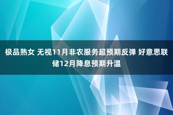 极品熟女 无视11月非农服务超预期反弹 好意思联储12月降息预期升温