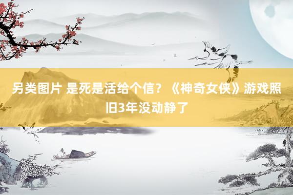 另类图片 是死是活给个信？《神奇女侠》游戏照旧3年没动静了