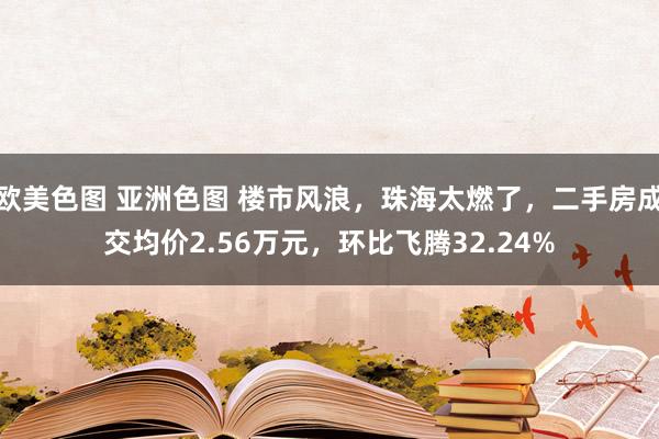 欧美色图 亚洲色图 楼市风浪，珠海太燃了，二手房成交均价2.56万元，环比飞腾32.24%