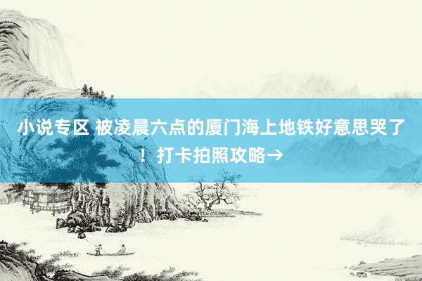 小说专区 被凌晨六点的厦门海上地铁好意思哭了！打卡拍照攻略→