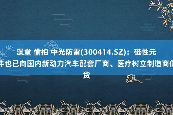 澡堂 偷拍 中光防雷(300414.SZ)：磁性元器件也已向国内新动力汽车配套厂商、医疗树立制造商供货