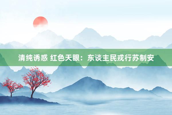 清纯诱惑 红色天眼：东谈主民戎行苏制安