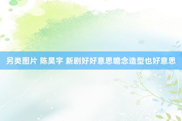 另类图片 陈昊宇 新剧好好意思瞻念造型也好意思