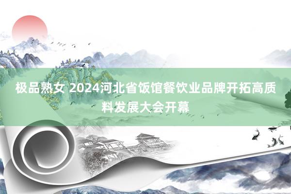 极品熟女 2024河北省饭馆餐饮业品牌开拓高质料发展大会开幕
