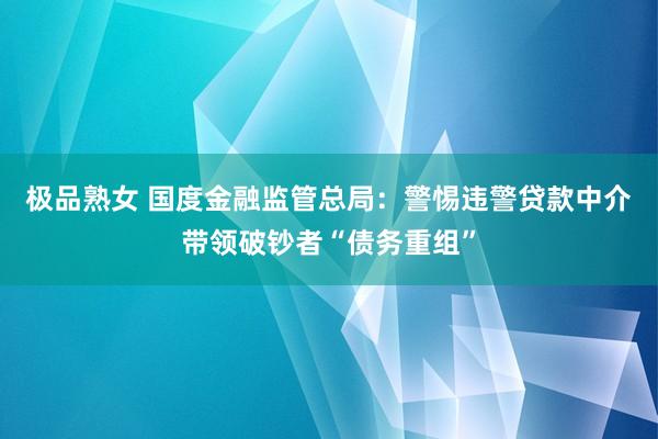 极品熟女 国度金融监管总局：警惕违警贷款中介带领破钞者“债务重组”