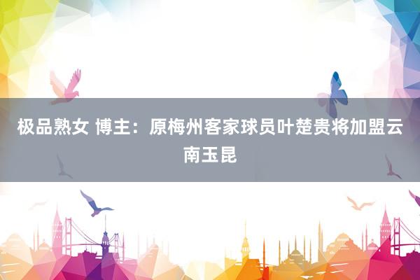 极品熟女 博主：原梅州客家球员叶楚贵将加盟云南玉昆