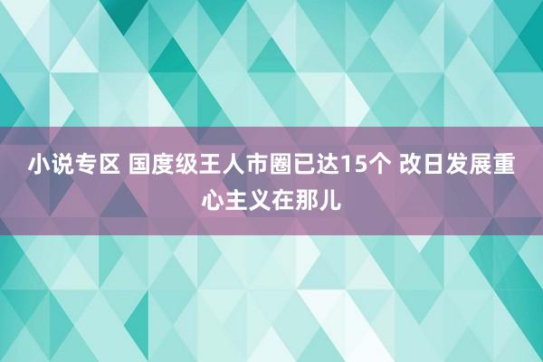 小说专区 国度级王人市圈已达15个 改日发展重心主义在那儿