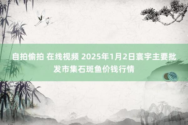 自拍偷拍 在线视频 2025年1月2日寰宇主要批发市集石斑鱼价钱行情