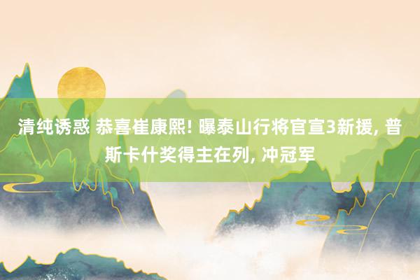 清纯诱惑 恭喜崔康熙! 曝泰山行将官宣3新援, 普斯卡什奖得主在列, 冲冠军