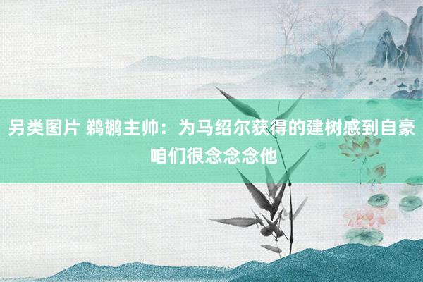 另类图片 鹈鹕主帅：为马绍尔获得的建树感到自豪 咱们很念念念他