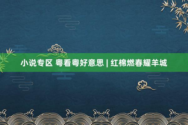 小说专区 粤看粤好意思 | 红棉燃春耀羊城