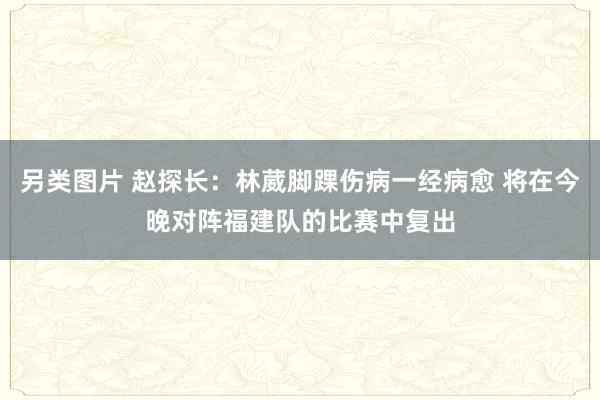 另类图片 赵探长：林葳脚踝伤病一经病愈 将在今晚对阵福建队的比赛中复出
