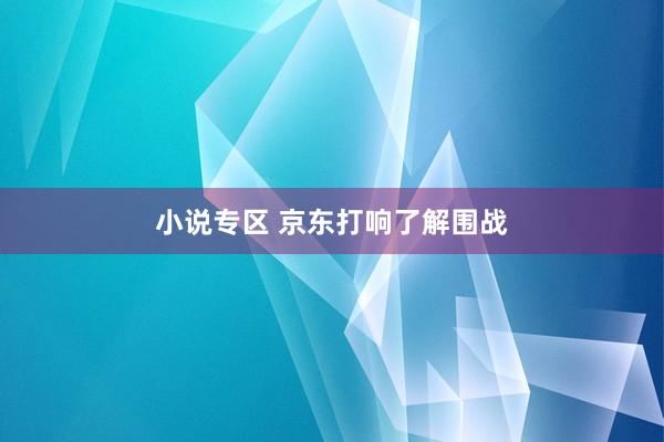 小说专区 京东打响了解围战