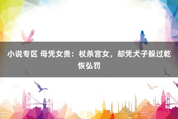 小说专区 母凭女贵：杖杀宫女，却凭犬子躲过乾恢弘罚